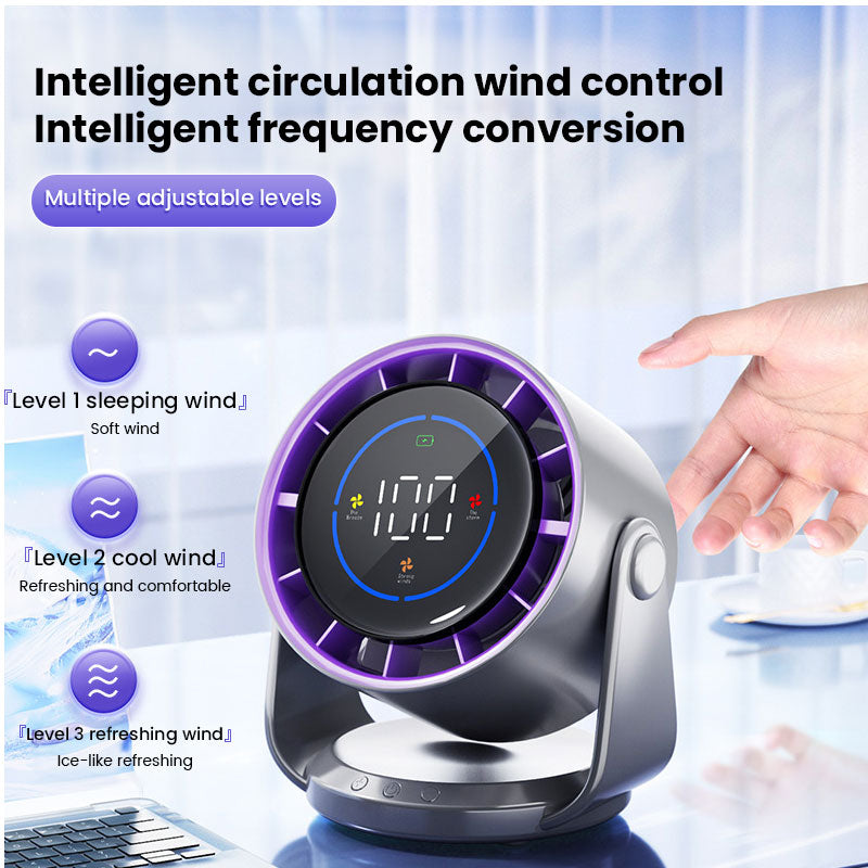 Ventilateur Portable 100 Vitesses - Compact, Rechargeable, Ultra Silencieu