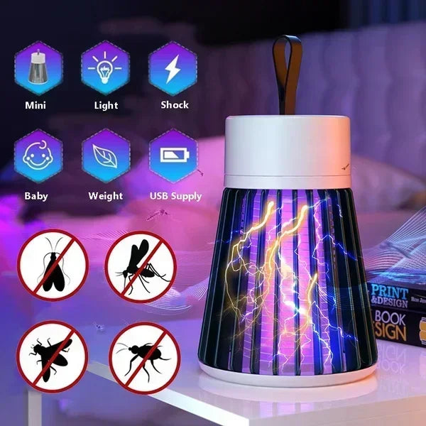 Éliminez les moustiques sans bruit – Lampe UV rechargeable 1200mAh