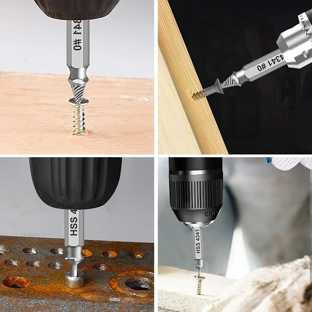 Kit extracteur de vis endommagées – 6 pièces HSS pour perceuse, retrait facile