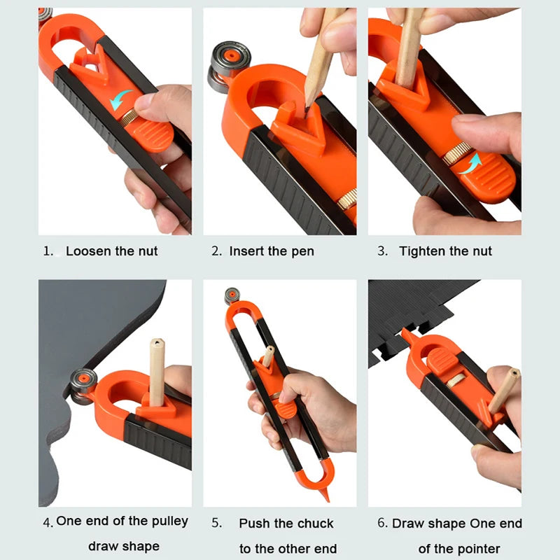 Jauge de contour réglable – Copieur de profil précis avec verrouillage