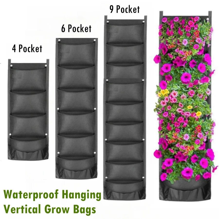 Jardinière murale verticale à poches – Durable, étanche & décorative