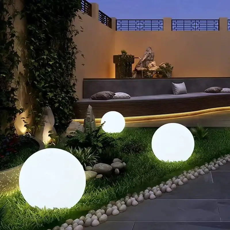 Boule lumineuse LED solaire RGB – Étanche, 16 couleurs, jardin & fête