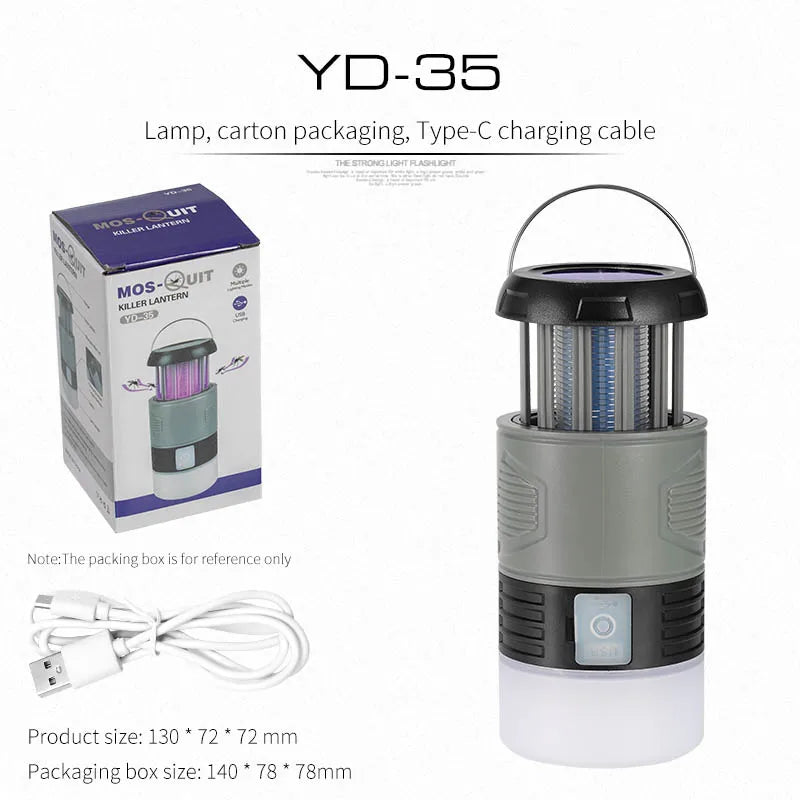 Lampe solaire UV anti-moustique – Rechargeable & pliante, modèle portable