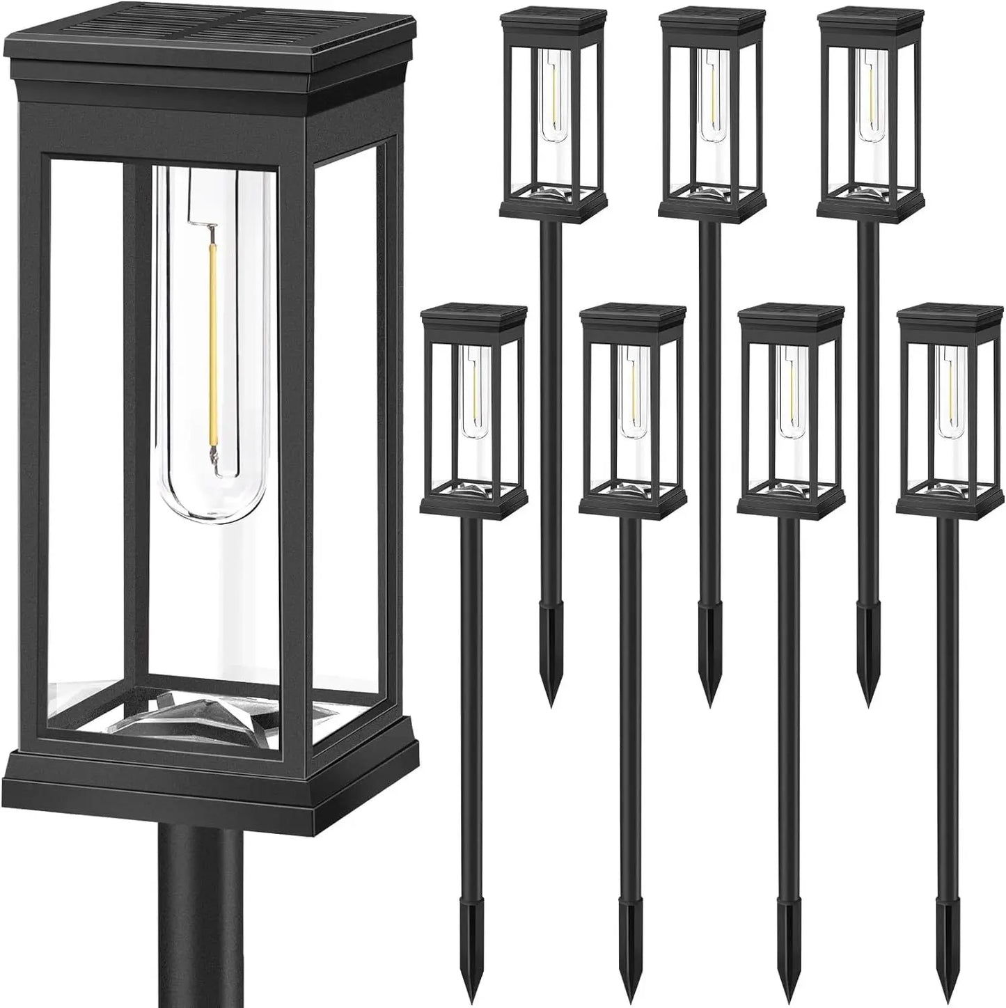 Lampe solaire LED pour pelouse – Étanche, éclairage extérieur paysager