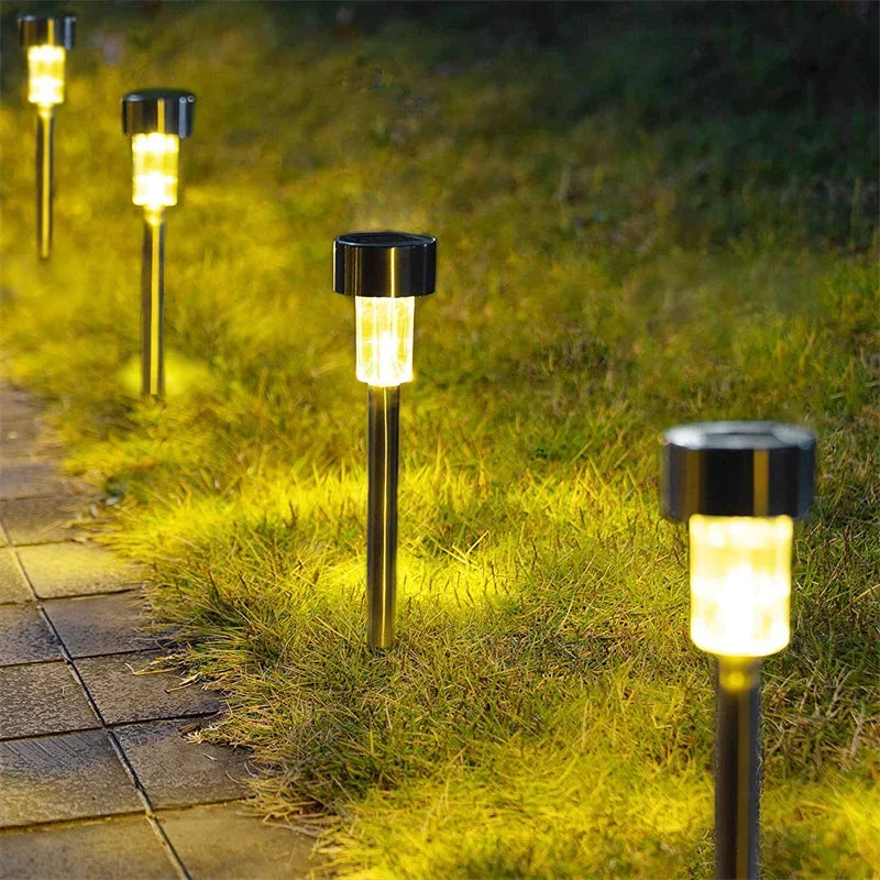 Spots LED solaires encastrables (8 pièces) – Extérieur, étanches IP55