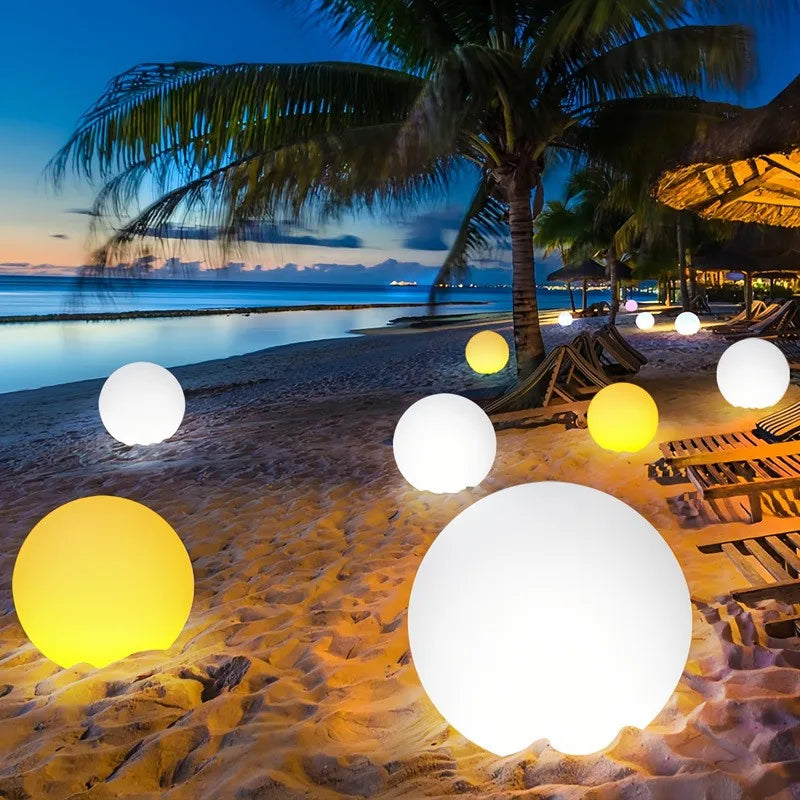 Boule lumineuse LED solaire RGB – Étanche, 16 couleurs, jardin & fête