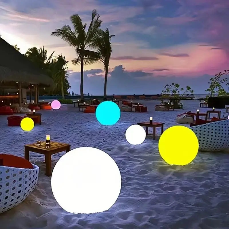 Boule lumineuse LED solaire RGB – Étanche, 16 couleurs, jardin & fête