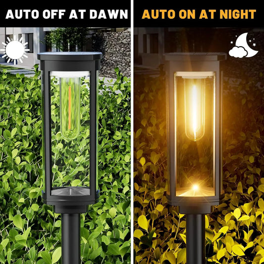 Lampe solaire LED pour pelouse – Étanche, éclairage extérieur paysager