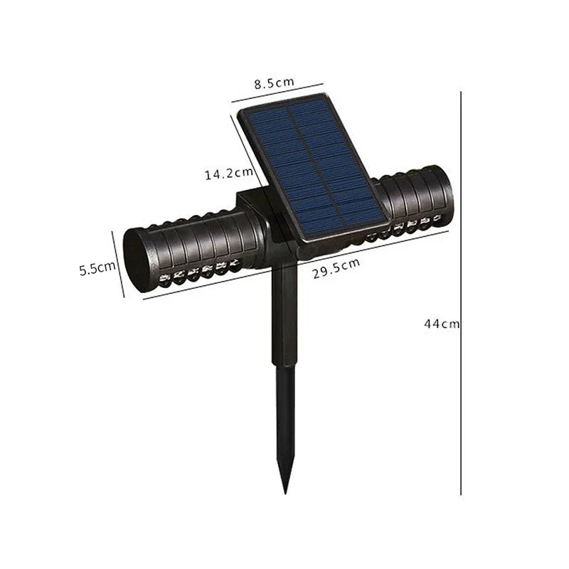 Lampe anti-moustique solaire d’extérieur – USB + LED UV, étanche IP65
