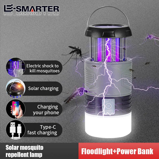 Lampe solaire UV anti-moustique – Rechargeable & pliante, modèle portable