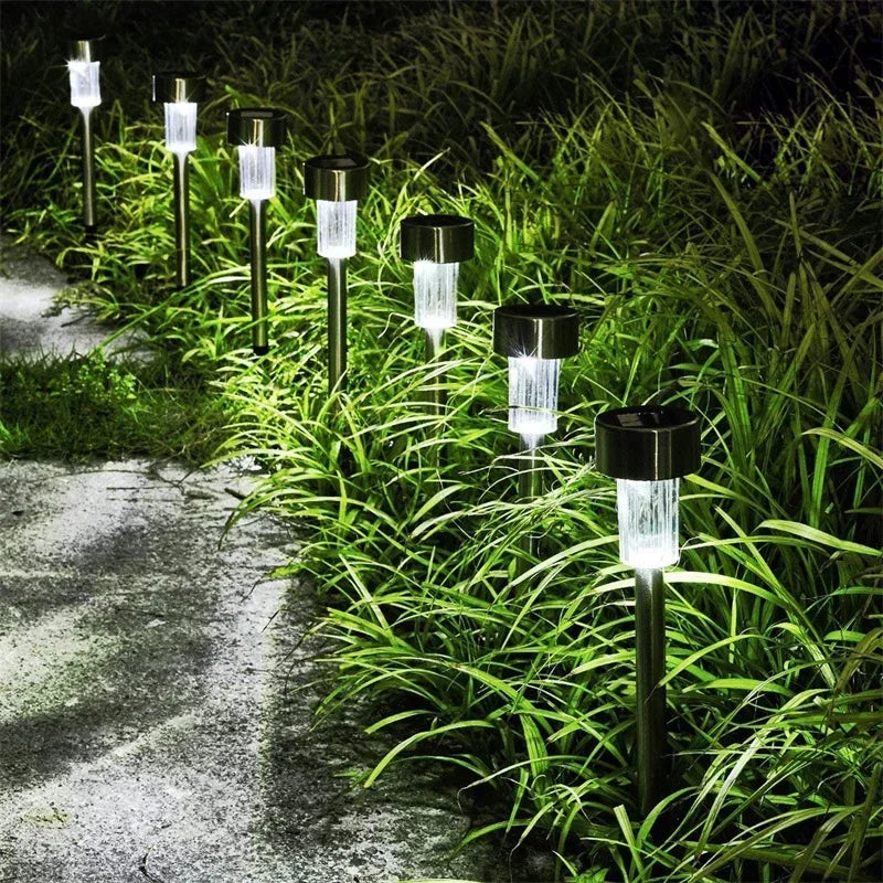Spots LED solaires encastrables (8 pièces) – Extérieur, étanches IP55