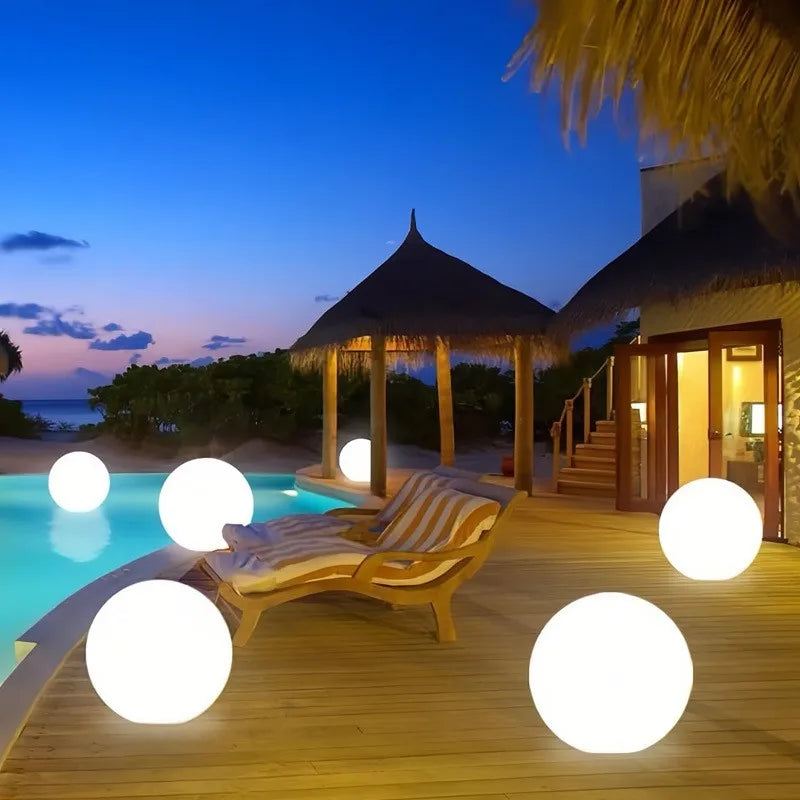 Boule lumineuse LED solaire RGB – Étanche, 16 couleurs, jardin & fête