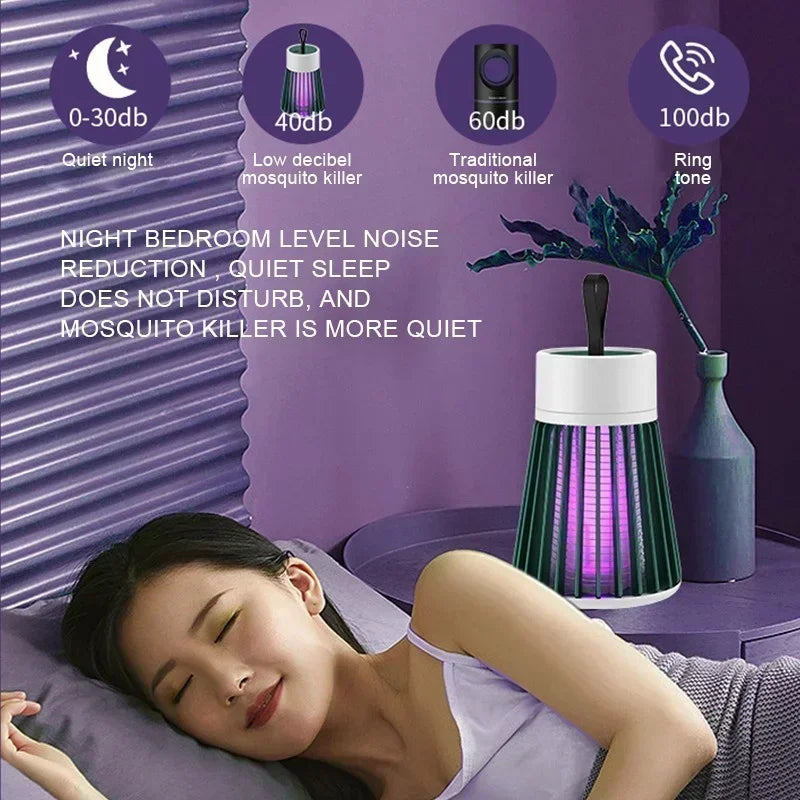 Éliminez les moustiques sans bruit – Lampe UV rechargeable 1200mAh